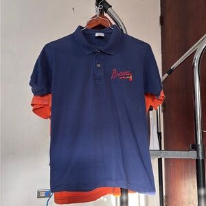 Vintage Braves navy polo